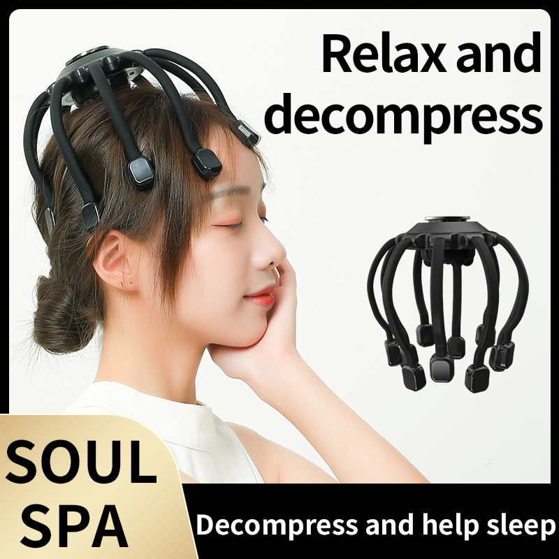 Electric octopus head massager with Bluetooth function head massager